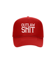 Outlaw Shit Trucker Hat- Red