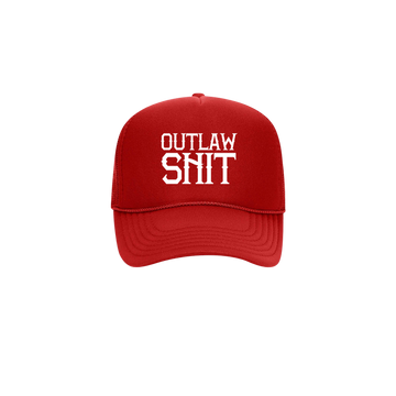 Outlaw Shit Trucker Hat- Red