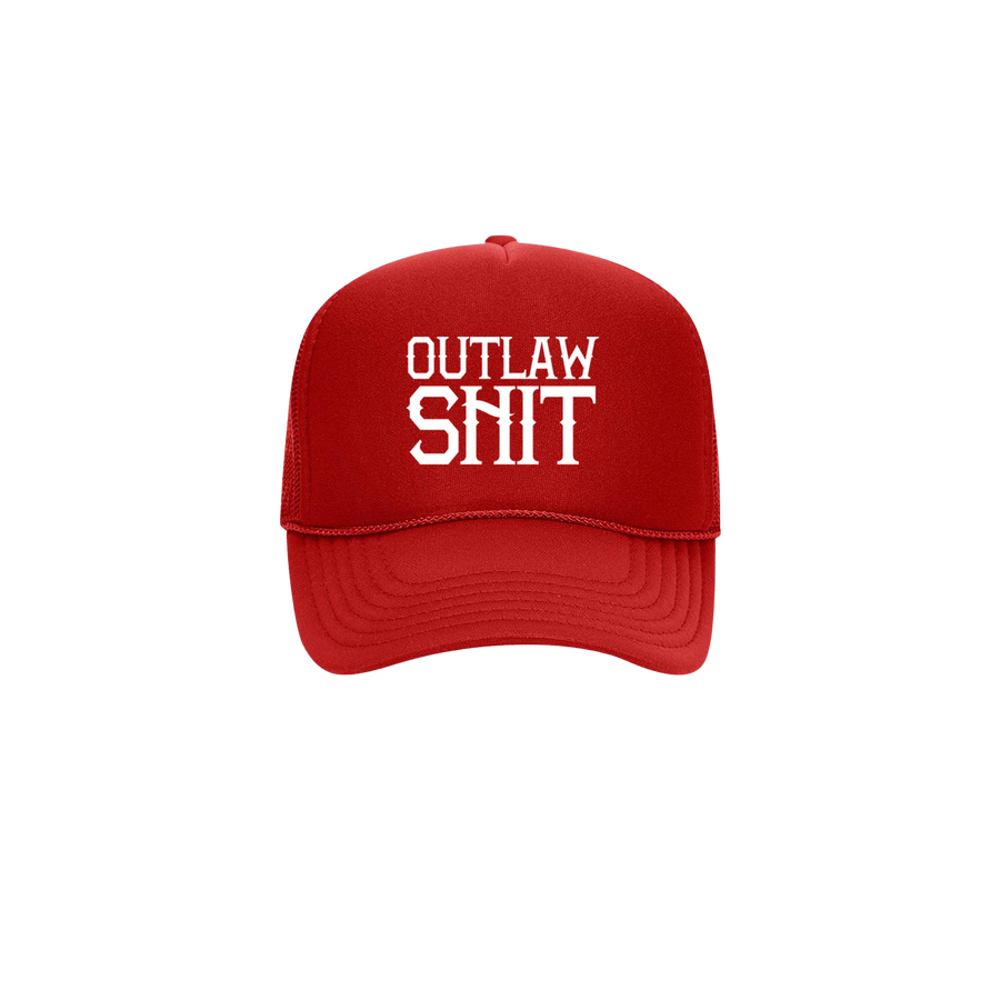 Outlaw Shit Trucker Hat- Red